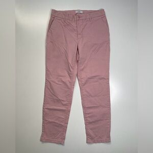 CLOSED Jack Crop Chino Pant Womens 26 (28x25.5) Pink Straight Flat Front Casual